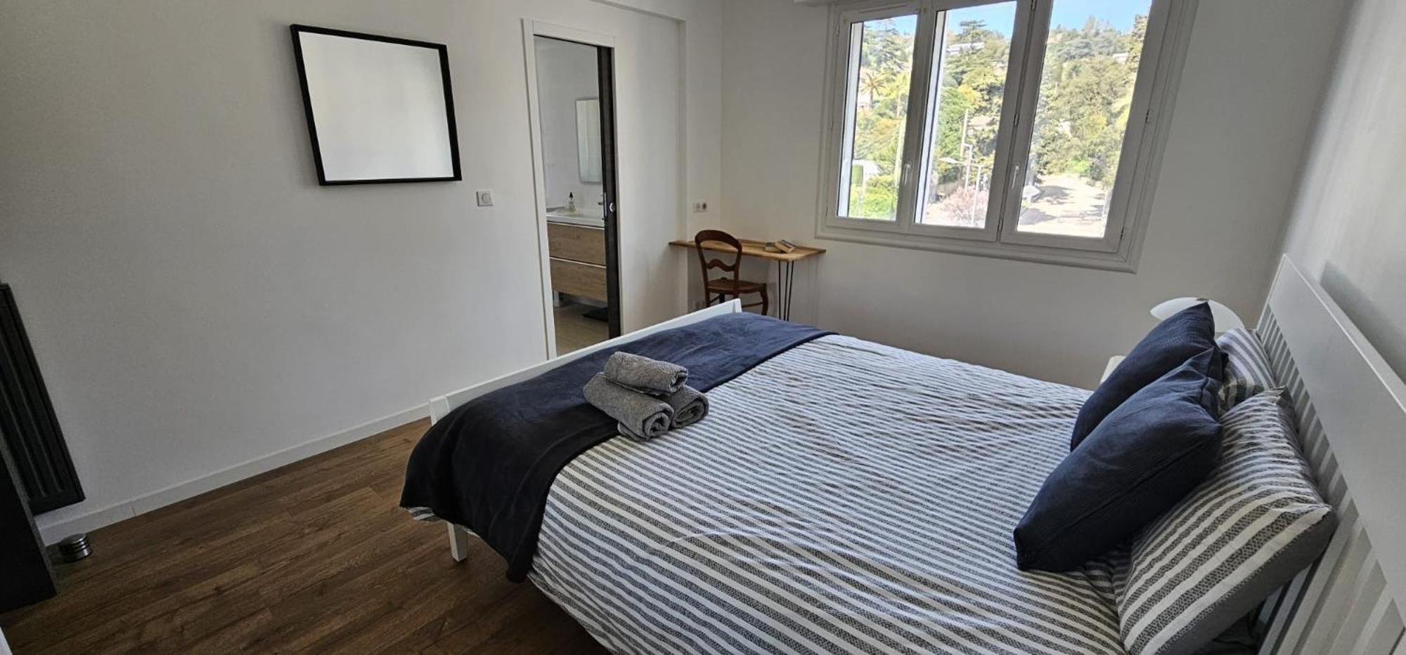 Chambre Parentale , Salle De Bain Privee, Acces Plages & Vue Mer Du Salon Dans Appartement Partage Chez L'Habitant ,, Master Bedroom, Private Bathroom, Beach Access & Sea View 칸느 외부 사진